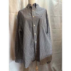 Nautica Classic Fit Nautica Flex Blue Plaid Dress Shirt‎ Wrinkle Resistant XL